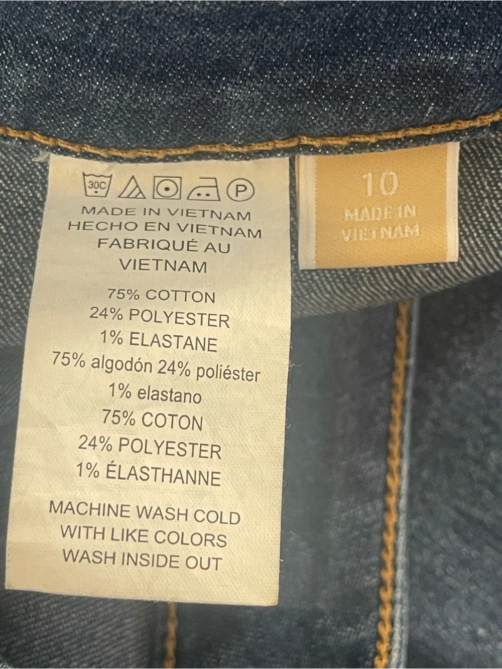 Michael Kors Dark Blue Flare Jeans with Gold Buttons